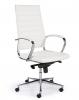 Design bureaustoel 1202, hoge rug in wit PU 14242