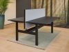 Akoestische tussenwand t.b.v. duo XFB3 met zwart (Z) aluminium kader (5 cm dik) 180x70 cm incl. magneet set zwart t.b.v. montage 71642