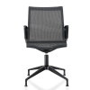 Design vergaderstoel in mesh zwart, zwart frame 70422
