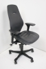 SUPERPROMO!! Ergonomische bureaustoel Kinnarps PLUS(6) in zwart leder (2e hands) 50459