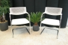 Bezoekersstoel Vitra Visavis Wit leder (2e hands) 59220