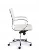 Design bureaustoel 600, lage rug in wit PU 14230