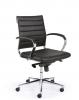 Design bureaustoel 600, lage rug in zwart PU 14234