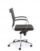 Design bureaustoel 600, lage rug in zwart PU 14235