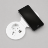 Inbouw powerbox 80mm rond met wireless charger 77174