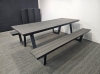 Eettafel met banken - kantine buitenset 78118