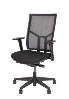 Bureaustoel zwart stof/zwart mesh 