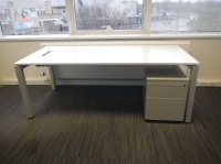 Bureau Pami 2000 x 800 grijs-wit
