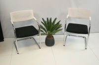 Bezoekersstoel Vitra Visavis Zwart-Wit (2e hands))