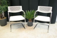 Bezoekersstoel Vitra Visavis Wit leder (2e hands)