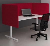 Bureauscherm Wolvilt 53cm hoog,180cm breed