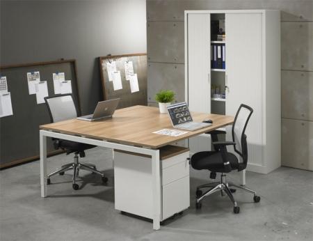 Bureau- vergadertafel 4Q-White 160x160cm