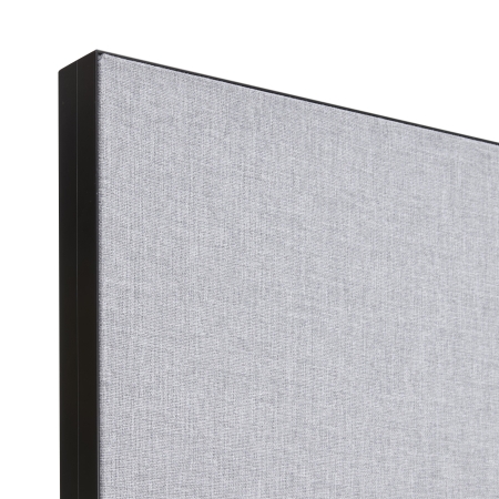 Akoestische tussenwand t.b.v. duo XFB3 met zwart (Z) aluminium kader (5 cm dik) 180x70 cm incl. magneet set zwart t.b.v. montage
