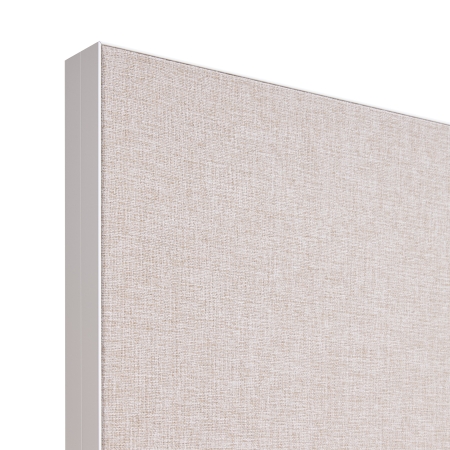 Akoestische tussenwand t.b.v. duo XFB3 met zwart (Z) aluminium kader (5 cm dik) 180x70 cm incl. magneet set wit t.b.v. montage