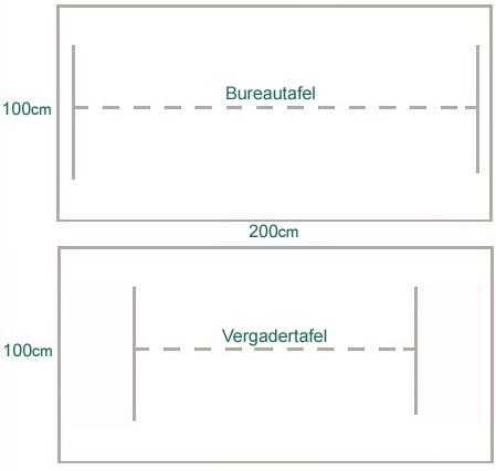 Bureau- vergadertafel  "2T"