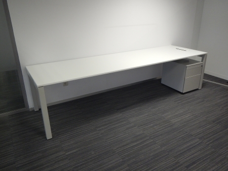 Bureau Pami 3000 x 900 gris-blanc