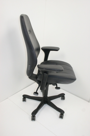 SUPERPROMO!! Ergonomische bureaustoel Kinnarps PLUS(6) in zwart leder (2e hands)