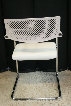 Bezoekersstoel Vitra Visavis Wit leder (2e hands)