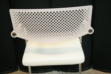 Bezoekersstoel Vitra Visavis Wit leder (2e hands)