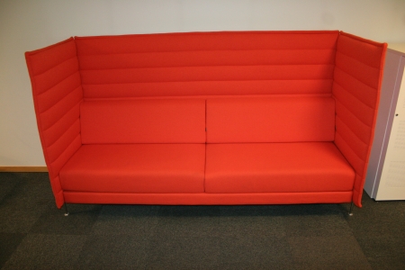 Vitra Alcove 3 seater Rood-Oranje