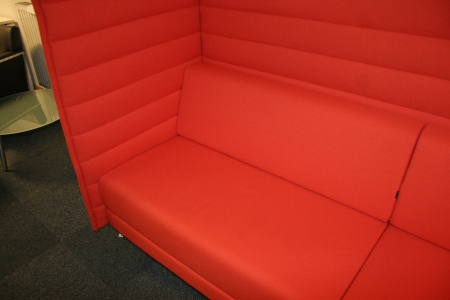 Vitra Alcove 3 seater Rood-Oranje