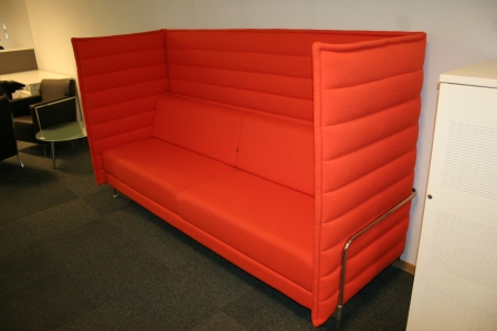 Vitra Alcove 3 seater Rood-Oranje