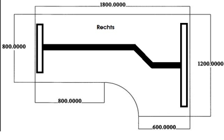 Zit/sta Wing Professional elektrisch 180x120 cm