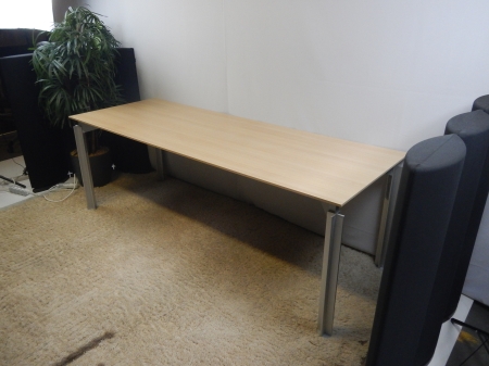 Design bureau/vergadertafel BULO H2O 2200 x 800 esdoorn