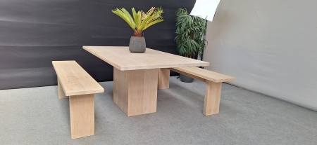 Kantine set in lichte Eik (2e hands)