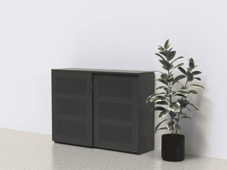 Akoestische schuifdeurkast 120 cm hoog (3 OH)