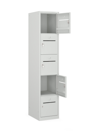 5 deurs lockerkast (195x40x50 cm)