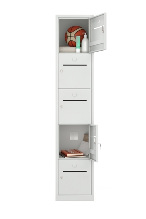 5 deurs lockerkast (195x40x50 cm)