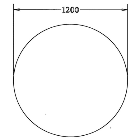 Tafelblad diam. 1200