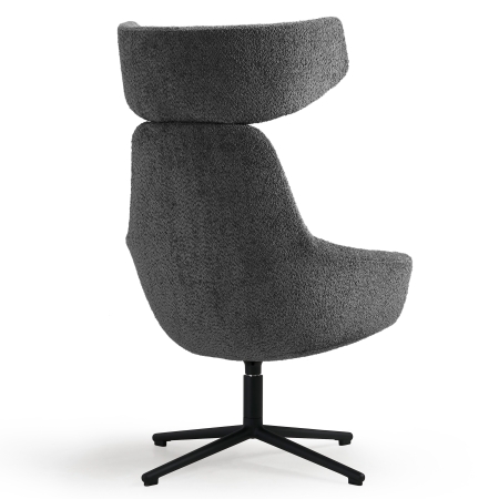 Fauteuil met hoofdsteun en armleuningen