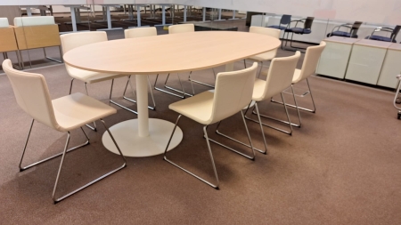 Vergadertafel GDB 2400 x 1200 lichte Eik (2e hands)