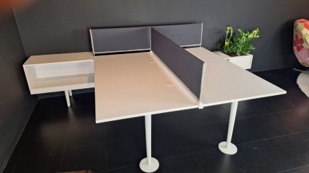 Hoekworkbench Vitra voor 2 personen (2e hands)