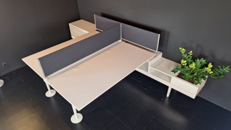 Hoekworkbench Vitra voor 2 personen (2e hands)