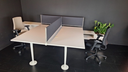 Hoekworkbench Vitra voor 2 personen (2e hands)