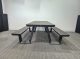 Eettafel met banken - kantine buitenset